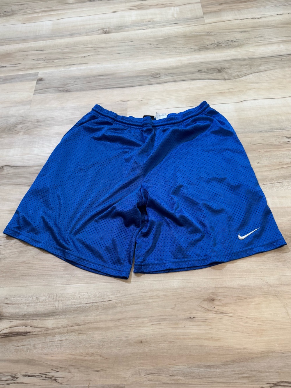 Y2K Nike Men's Blue Dri-FIT Mesh Athletic Shorts